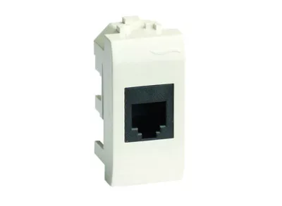 DKC - Компьютерная розетка RJ-45, кат.6 (разъем AMP), белая, 1мод.